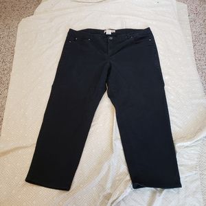 JMS Classic Stretch Denim Black Jeans 26W High Rise Straight Leg